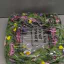 Hotop 2 Pcs Spring Summer Door Wreath for Front Door 22'' Artificial Daisy and Lavender Floral Wreath with Green Leaves Jasmine Orchid Flower for Indoor Outdoor Home Wedding Farmhouse Window Decor