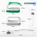 Holikme 7 Pack Deep Cleaning Brush Set, Scrub Pads with Scraper Tip for Pool Walls, Bathroom, Grout, Floor, Bike, Tub, Shower, Kitchen Surface (Green)