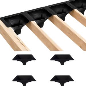 4PCS Black downspouts for Under Deck Drainage System, PE Deck downspouts Use for 12"&16" Joist Spacing DE01