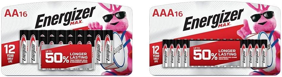 Energizer MAX AA Batteries & AAA Batteries Combo Pack, 16 AA and 16 AAA (32 Count)