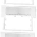 Veemoon 3pcs Outlet Cover Adhesive Switch Socket Protection Box for Bathrooms and Outdoor Use Heavy-duty Type Receptacle Shield against Water Splashes (White)