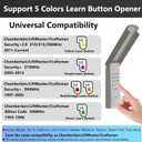 Universal Garage Door Opener Keypad Compatible with Liftmaster Chamberlain Craftsman Opener with Purple Yellow Red Orange Green Learn Button Wireless Keypad Replacement (Gray)