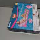 Pool Floats Adult Heavy Duty Inflatable Pool Lounger with Adjustable Backrest Cup Holder Floating Pool Tanning Rafts Water Floaty Lounge Lake Beach Party Games