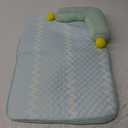 Zabplox Cooling Cat Bed with Pillow – L-Shaped Sofa Design, Breathable Summer Mat for Kittens & Cats, Machine-Washable Cushion Calming Bed for Persian, Siamese, Small Pets (Green, 21"x15"x4")