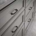 3 x Franklin Brass (1-Pack)  Matte Black Cabinet Handles, 4 Inch Hole Center, Pulls for Drawers, Kitchen Cabinet Door, Dressers | Lombard