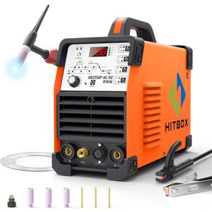 HITBOX TIG Welder AC/DC with Pulse, 200A Professional Aluminum Welding Machine with Square Wave/Stick/MMA/IGBT, 220V Exquisite All-Round Arc Welder, Offering You Excellent Cost Performance (HBT250P)