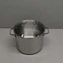 Amazon Basics Stainless Steel Stock Pot with Lid, 8 Quart, Even Heating, Easy to Clean, Silver