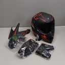 Youth Kids Motocross Helmet Motorcycle Dirt Bike Off-Road Mountain Bike BMX MX ATV Helmet with(Gloves Goggles Mask) 4Pcs Set - DOT Approved(Red,S)