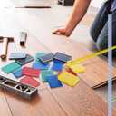 Pangda 300 Pieces Structural Tile Plastic Shims for Leveling 1/13'', 1/9'', 1/7'', 1/5'', 2/5'' Plastic Flat Furniture Shims for Toilet Door, Yellow Red Black Green and Blue