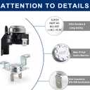 280148 Thermal Cut Off Kit Includes 8557403 Thermostat & 8318314 Thermal Fuse-Replaces 280148VP 1175772 AP3874047 PS991443 EAP991443 by AMI PARTS