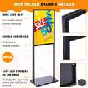 Blulu 4 Pack Poster Stands for Display 24x32in Heavy Duty Sign Stand Slide-in Banner Sign Holder up to 9.47 Lbs Double Side Poster Holder with Non-slip Mats for Business Store Display