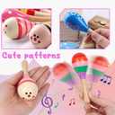 10 x POPLAY 10PCS Mini Wooden Maracas, Maracas for Toddler Musical Instruments Wooden Shakers Baby Musical Toys Infant Learning Toys