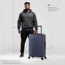 InUSA DEEP Luggage with GEL Handle | Spacious Traveling Suitcases, Travel Suitcase with Dual Spinner Wheels and Studs | 28 Inch Large Hardside Luggage | Blue
