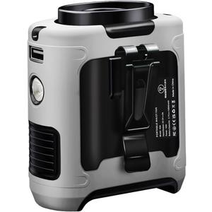 CAZOKASI 2024 Upgrade 10000mAh Waist Clip Fan Wearable Portable Personal Body Fans Powerful Upto 40H Cooling and Heatstroke Prevention (Gray and Orange)