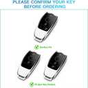 4 x 1797 Key Fob Cover for Mercedes Benz A C E G CLA CLS GLA SL Class Accessories Bling Keychain Car Smart Remote Case Shell Girly Cute 4 Button White Silver TPU