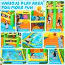 FBSPORT Inflatable Bounce House Double Water Slide for Big Kids, 10 ft 6.3 in x 18 ft 1.1 in x 20 ft 0.79 in