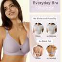 ULTREAGLE Padded Wireless Bras for Women - Wireless Bra Bralettes for Women with Support Padded Bralette