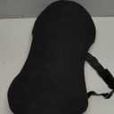 FOUSUPDT Lumbar Pillow with Adjustable Strap, Memory Foam Lumbar Support Pillow for Office Chair and Car Seat, Back Pillow for Lower Back, Back Support Pillow for Sitting, Driving, Traveling (Black)