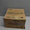 Grow Forward 16-piece Premium Wheat Straw Dinnerware Sets for 4 - Unbreakable Dishwasher & Microwave Safe Plastic Plates and Bowls Sets - Patio, Outdoors, RV, Camping Dishes - Sahara