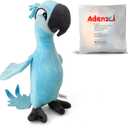 Rio Jewel Plush Toy Soft Parrot Stuffed Animal Blue Macaw Plush, Cute Rio Movie Jewel Bird Character Plushie Gift for Kids and Fans