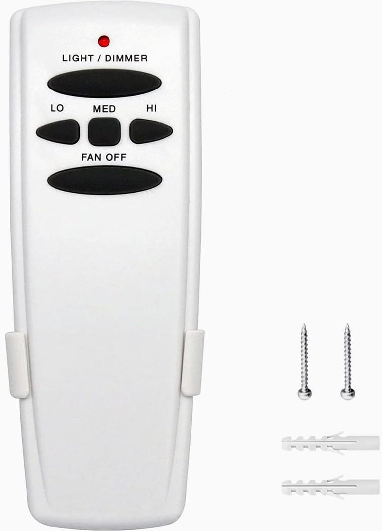 Hampton Bay Hunter Ceiling Fan Remote Control Replacement for FanHD HD5 UC7078T RR7079T L3H2010FANHD L3H2014FANHD,3-Speed with Light Dimmer,with Wall Mount