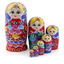 Starxing Russian Nesting Dolls Wood Matryoshka Stacking Set of 7 Handmade Toys for Children Kids Adults Easter Mother's Day Birthday Christmas Halloween Home Room Decoration Gift