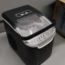 Countertop Ice Maker Machine  8 Bullet Ice in 6 Mins, 26.5lbs/24Hrs Output  Self-Cleaning Portable Design with Selectable Ice Size & Touch Display for Home/Office/Bar (Black)