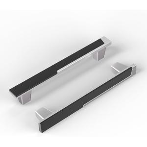 Haliwu 20 Pack 5 Inch Brushed Nickel and Black Cabinet Handles, 2 Tone Silver Drawer Pulls, Zinc Alloy Cabinet Hardware for Kitchen Cupboard Bathroom Dresser