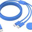 QZIIW Apple Watch Charger,Apple iWatch Magnetic Fast Charger to USB C Cable,3 in 1 Multi Charging Cable 6 FT Compatible with Watch Series Ultra 3/2/SE/11/10/9/8/7/6/5/4/3/2/1,iPhone 17/16/15/14/13/12 (Blue)