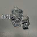 6 Pcs Double Port Parallel Pipe Clamp, 1 Inch (25.4 mm) OD Steel Tube Connector, Carbon Steel Rail Joint Clip with Hardware,Steel Pipe Tube Joint Connector Clip,for DIY Shelf Garden Support