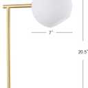 JONATHAN Y Charles Modern Globe Bedside Table Lamp 20.5", Gold/White