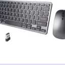Wireless Bluetooth Keyboard and Mouse Combo  Rechargeable, Quiet Operation, 3-Device Switching  Perfect for Home Office, Gaming, and Travel,Compatible with Windows, Mac, Android(Grey)
