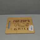 Homlouue Fathers Day Pop Pop Gifts, Pop-pop's Grill Engraved Bamboo Cutting Board with Handle, Pop Pop Gifts from Grandkids, Grandfather Granpa Gift for Father's Day Christmas Birthday-11"x8"