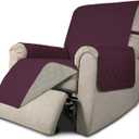 Easy-Going Recliner Sofa Slipcover Reversible Sofa Cover Water Resistant Couch Cover Furniture Protector with Elastic Straps for Pets Kids Children Dog Cat (Recliner, Burgundy/Beige)