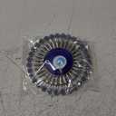 Okuna Outpost Glass Evil Eye Decor Hanging Amulet - Round Blue, 5.8 Inch - Evil Eye Wall Decor & Turkish Art Wall Hanging for Entryway Protection