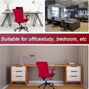 Tallew 4 Pcs Office Chair Covers Set Computer Universal Protective Stretchable Chair Seat Covers Desk Armrest Cover Pads Office Cushion Backrest for Rotating(Regular,Red)