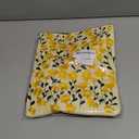 LParkin Embroidered Daisy Flower Book Sleeve with Zipper - Washable Fabric Book Cover Protector for Paperbacks & Hardcover, Gift for Book Lovers (Yellow, 11x8.5 Inch)