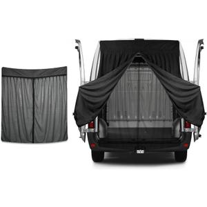 AVSMGP Magnetic Bug Screen for Van 145/155/165/210cm Car Side Door Sliding Door Mosquito Double Layer Design for Motorhomes, Campervans,L