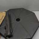 Helios&Hestia 112 lb Heavy Duty Plastic Water and Sand Fillable Outdoor Umbrella Base Stand Weight for Patio Market Table Umbrella, Black