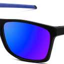 FEISEDY Square Polarized Sunglasses for Men Women Lightweight B0441 | 100% UV400 protection, Sport-focused TR90 frame, HD TAC lenses, Built for outdoors, 50% recycled materials, 58mm lens width