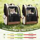 Lekereise Cat Backpack Carriers, Dog Carrier Backpacks with Breathable Mesh for Small Medium Cats Dogs Puppy Up to 18 Lbs, Pet Foldable Carrying Backpack Ventilated for Travel Hiking Collapsible
