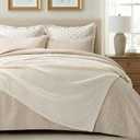 EVERGRACEHOME Chunky Chenille Knit Throw Blanket for Couch, Soft Luxurious Moss Stitch Blankets for Bed, Cozy Decorative Farmhouse Knitted Throws for Sofa, Ivory White, 50" x 60"