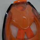 Greatever G2 Full Face Snorkel Mask with Latest Dry Top System,Foldable 180 Degree Panoramic View Snorkeling Mask with Camera Mount,Safe Breathing,Anti-Leak&Anti-Fog (Large/ X-Large, Orange)