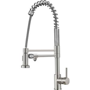 MENATT 3 in 1 Kitchen Faucet with Drinking Water Faucet, Pull Down Spring Single Handle 3 Way Kitchen Faucet Chrome, Water Filter Faucet for Kitchen Sink Bar (Without Water Filtration Device)