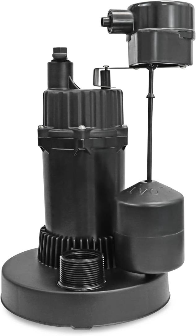 Everflow 1/2 Hp, 3700 G.p.h., 26 Ft. Lift, Submersible Sump Pump