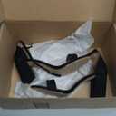 Madden Girl Women's Beella Heeled Sandal, Black Fabric, 8