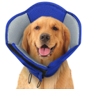SUNFURA Dog Cone - Soft Cone for Dogs to Stop Licking, Pet E-Collar Alternative After Surgery, Adjustable Pet Recovery Collar for Wound Healing, Blue Large