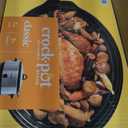 Crock-Pot 7-Quart Manual Slow Cooker, Family Size Serves 8+ People & Fits 6-lb Roast, Removable Stoneware with Warming Setting, Dishwasher Safe for Easy Cleanup, Stainless Steel