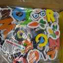 Curious Columbus Magnetic Objects and Letters. Set of 78 Foam Magnets Including 52 Pictures and 26 Uppercase Alphabet Magnets from A-Z. Educational Toy for Preschool Learning