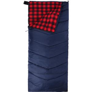 REDCAMP Cotton Flannel Sleeping Bag for Camping Backpacking, Adults Cold Weather Envelope Sleeping Bags with 2/3/4/6lbs Filling
